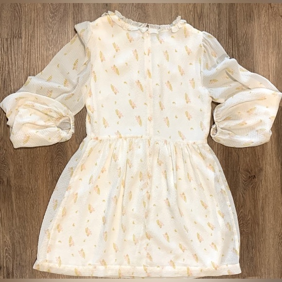 NWOT/Excellent Condition, Free People Long Sleeve Muted Paisley Mini Dress, Sz 6 - Picture 4 of 12